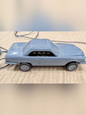 Vintage 1980s Novelty Car Telephone - Blue Grey Coupe Desk Phone - Model RC380
